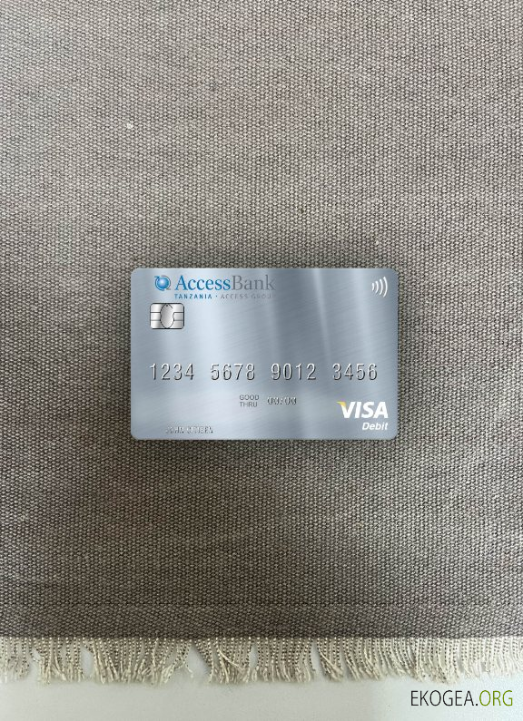 Tanzanie AccessBank visa carte de débit photolook , avant